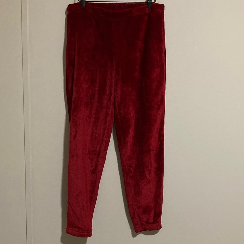 Red Hooded Pullover with Joyful Embroidery - Picture 7 of 11